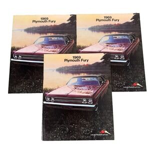 1969 Plymouth Fury Original Dealer Sales Brochures Lot of 3 Sport VIP Mopar Spec